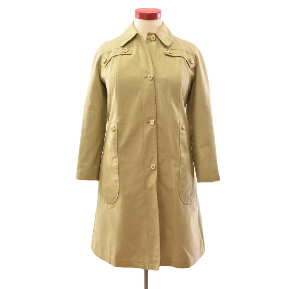 70s Misty Harbor Khaki Twill Coat Mod Artsy Removable Lining Size 14